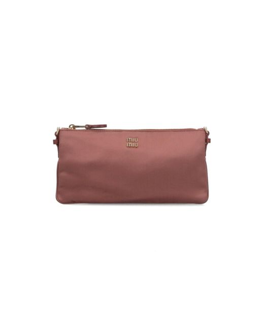 Miu Miu Multicolor Logo Mini Pouch