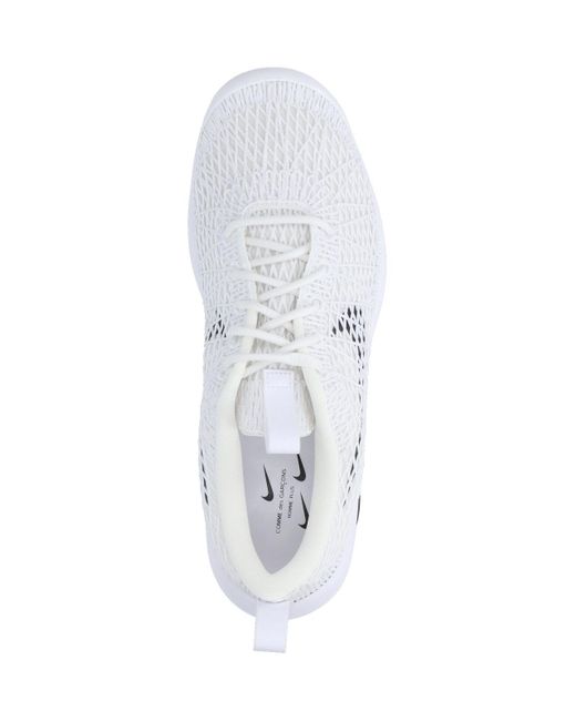 Comme des Garçons White Low-Profile Sneakers With Subtle Textured Upper for men