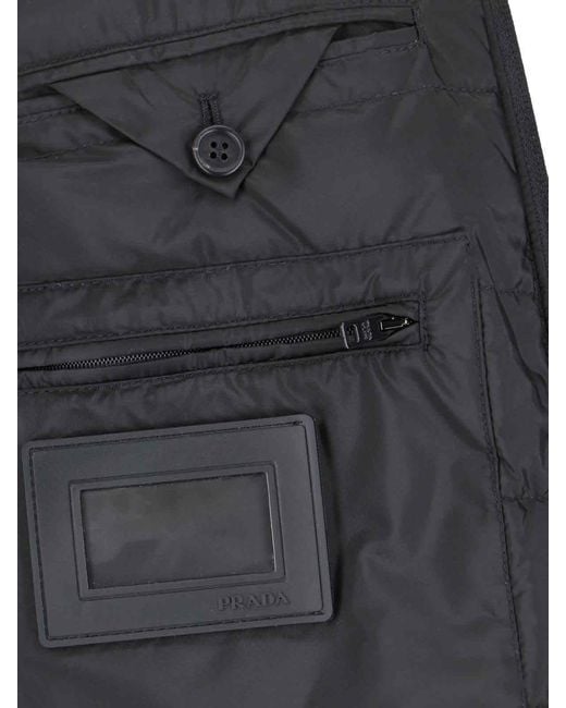 Prada Black Re-Nylon Down Jacket for men