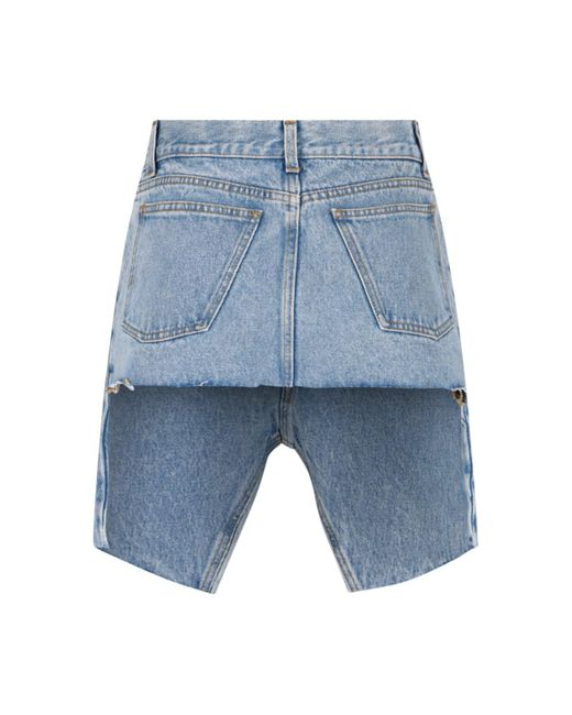 Gonna Mini In Denim di all in in Blue