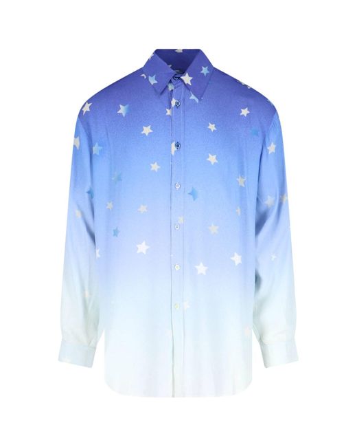 ERL Blue Star Print Shirt for men