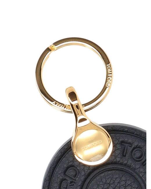 Tom Ford Blue Leather Keyring for men
