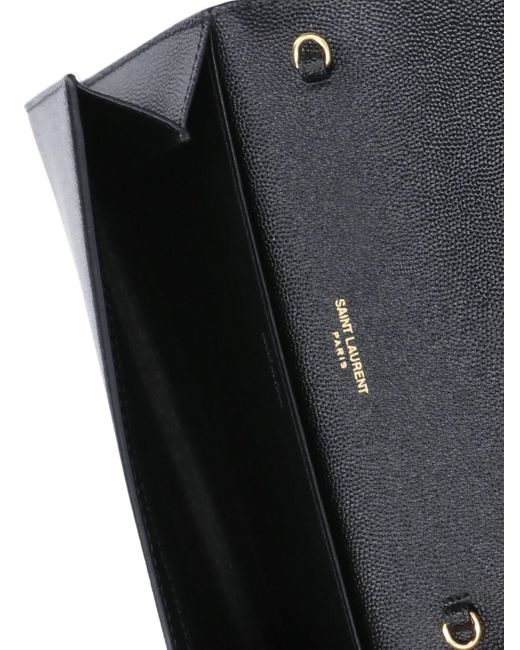 Saint Laurent Black 'Uptown' Wallet On Chain