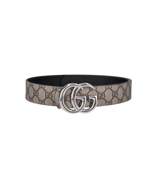 Gucci Natural Reversible Belt "Gg Marmont" for men
