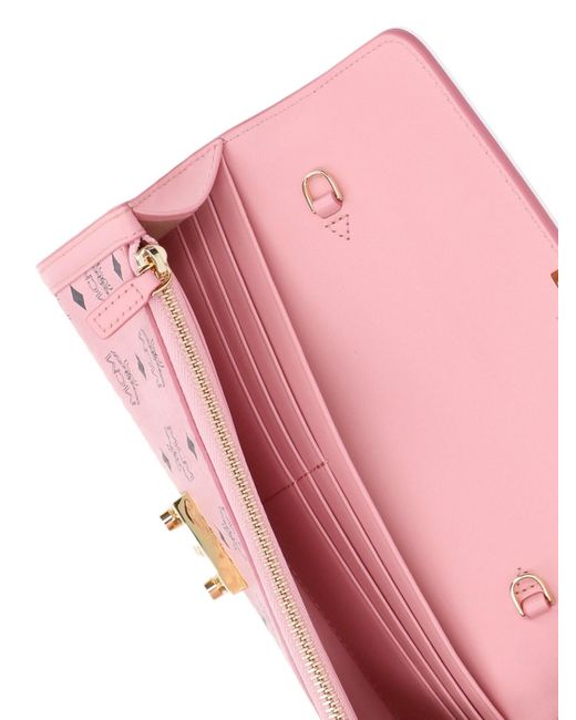 MCM Pink Wallets Polyurethane