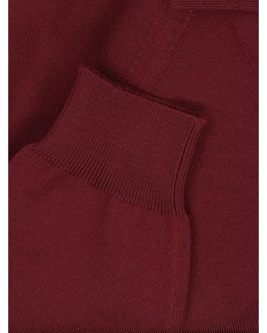 Miu Miu Red Virgin Wool Cardigan