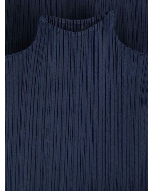 Top Plissettato di Pleats Please Issey Miyake in Blue