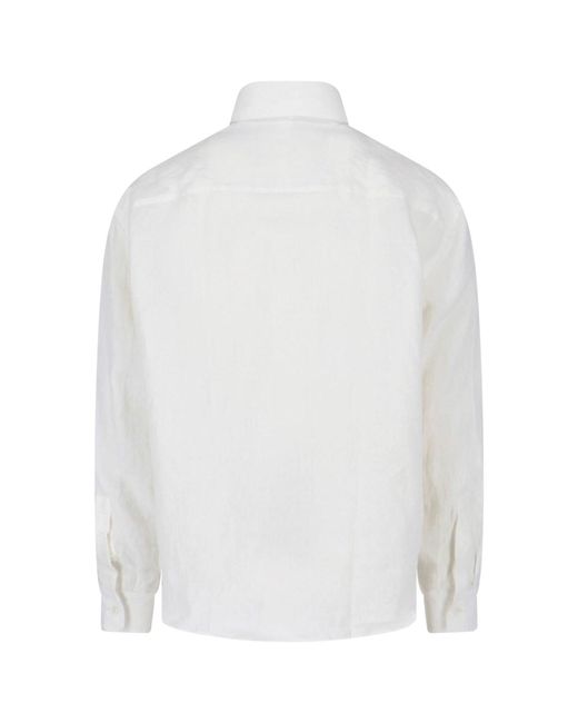 Lardini White Linen Shirt for men