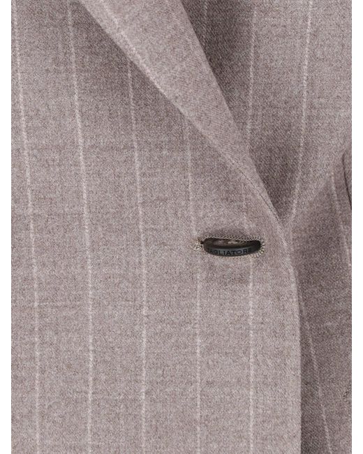 Tagliatore Gray Double-Breasted Suit "J-Jasmine"