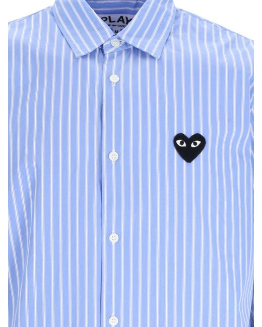 COMME DES GARÇONS PLAY Blue Logo Shirt for men