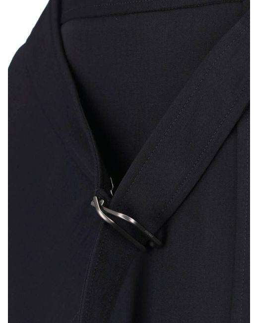 Burberry Blue 100% Wool Skirt For