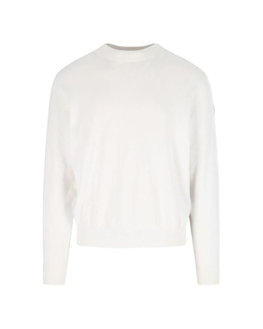Moncler Genius White X Mercedes-Benz By Nigo Logo Crewneck Sweatshirt for men