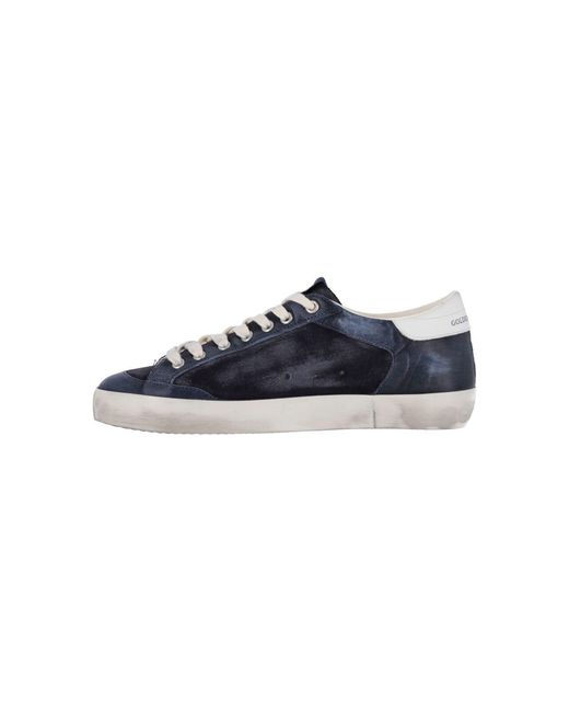 Golden Goose Deluxe Brand Blue Sneakers "Super Star" for men