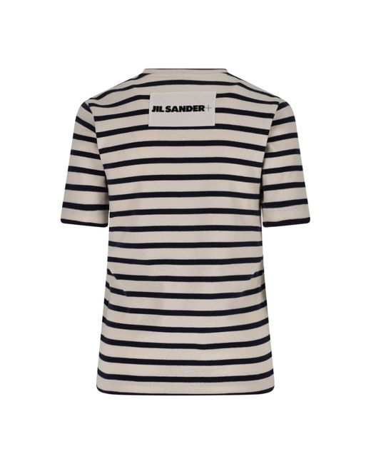 Jil Sander Black Striped T-Shirt