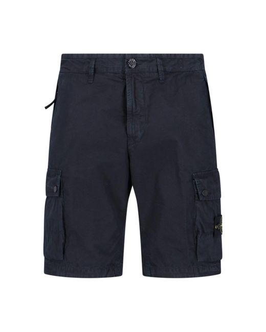 Stone Island Blue 'l1119 Supima®' Shorts for men