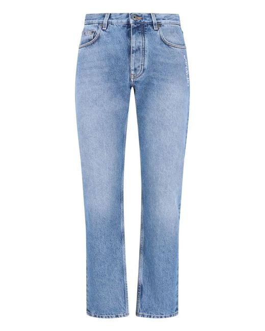 Off-White c/o Virgil Abloh Blue Half-Arrow Straight Jeans for men
