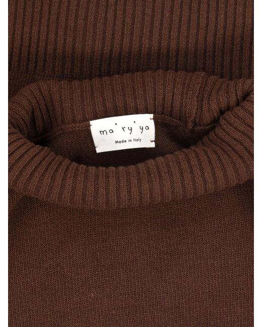 Ma'ry'ya Brown Virgin Wool And Cashmere Sweater