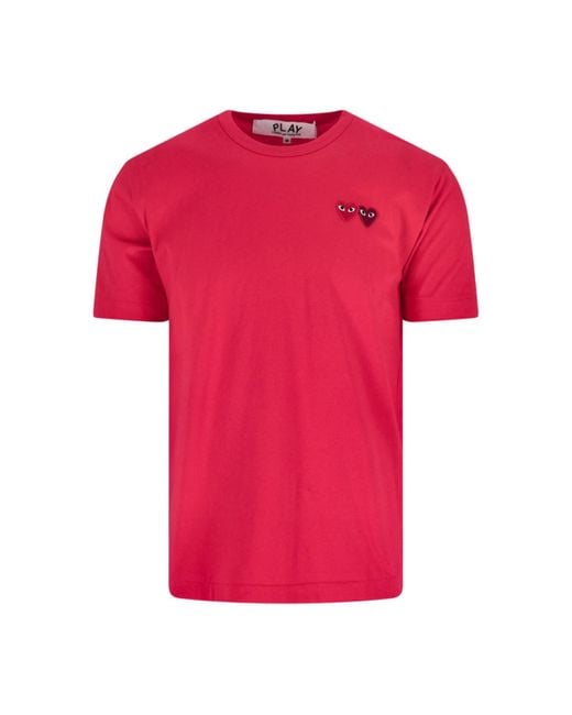 COMME DES GARÇONS PLAY Pink T-Shirts And Polos Cotton