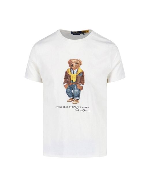 Polo Ralph Lauren White T-Shirts And Polos Cotton for men