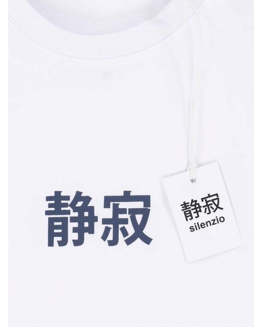Aspesi White Printed T-Shirt for men