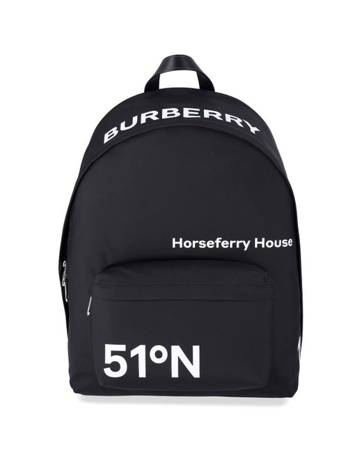 Burberry Blue Coordinate Print Backpack for men