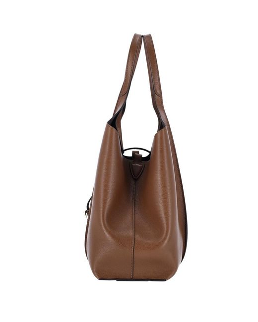 Tod's Brown Medium Tote Bag "T Timeless"