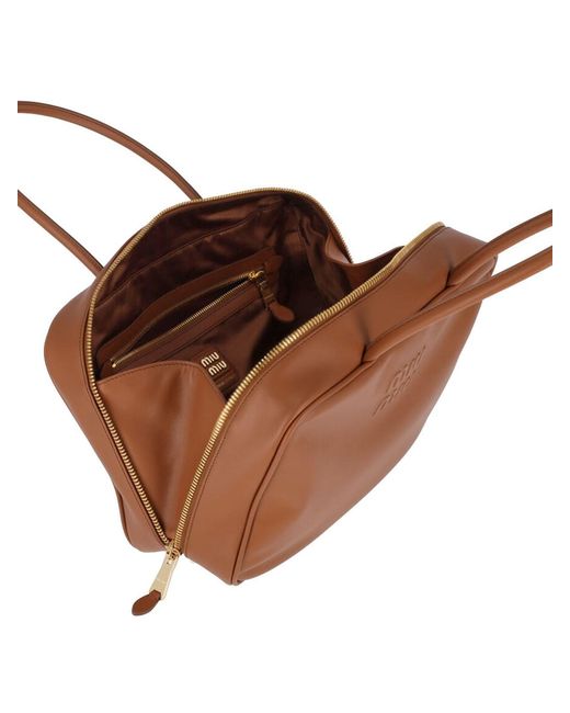 Miu Miu Brown Large Handbag "Beau"