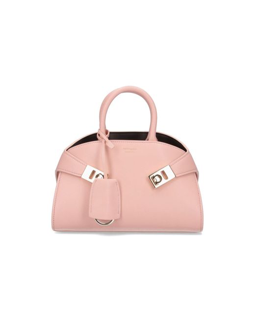 ハンドバッグ FERRAGAMO Mini handbag pink Ferragamo €Œhug†Mini Handbag in Pink | Lyst