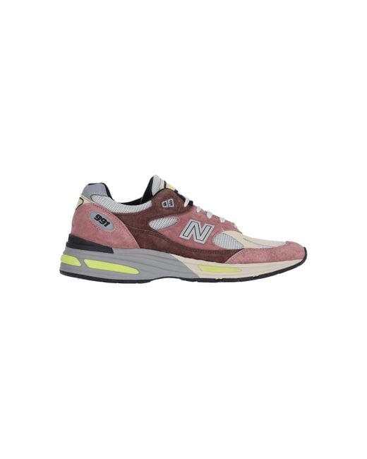 New Balance Pink 'made In Uk 991v2' Sneakers