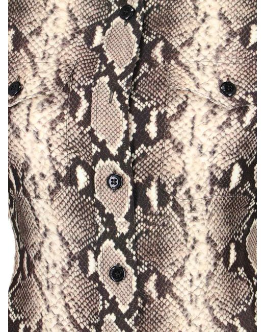 Duran Lantink White Python Print Shirt
