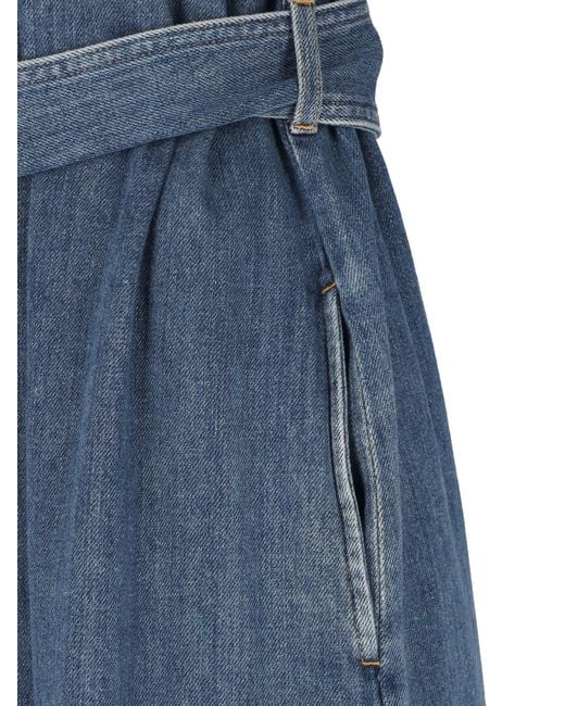 Golden Goose Deluxe Brand Blue Denim Maxi Shirt Dress