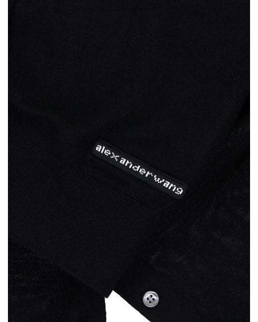 Alexander Wang Black Button Cardigan