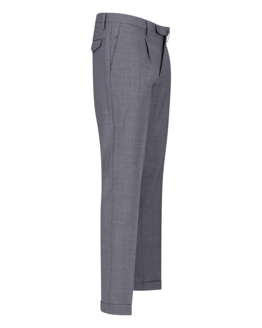 Briglia 1949 Gray Tailored Straight Pants for men