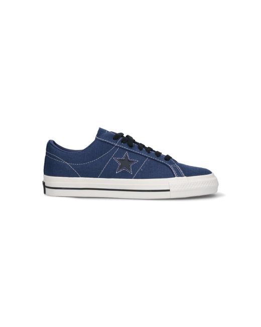Converse Blue Sneakers Tela