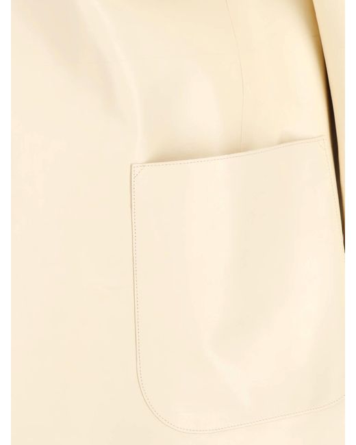 Jil Sander Natural Cream Minimalist Boxy Classic Collar Jacket