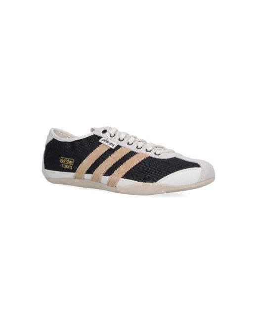 Adidas Black Leather Sneakers With Rubber Sole
