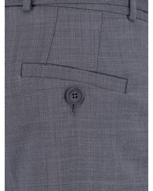 Eudon Choi Blue Tailored Pants