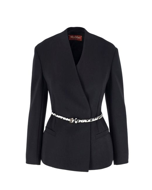Max Mara Black Single-Breasted Blazer