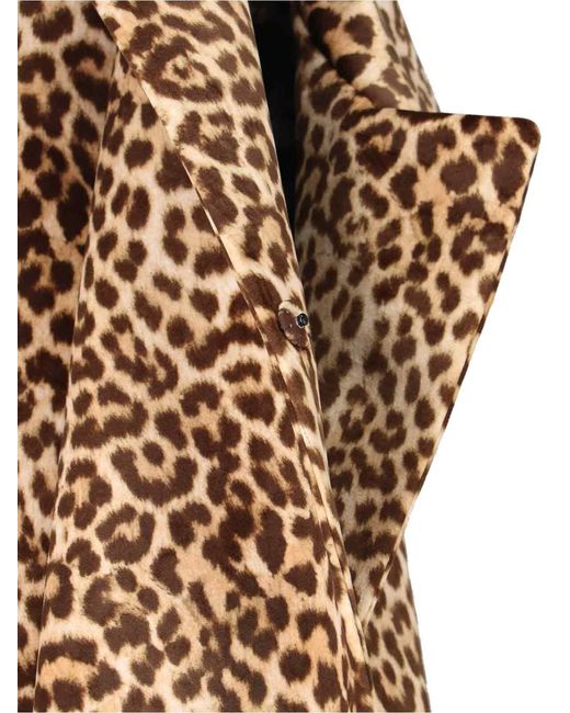 Duran Lantink Natural Maxi Animal Print Coat