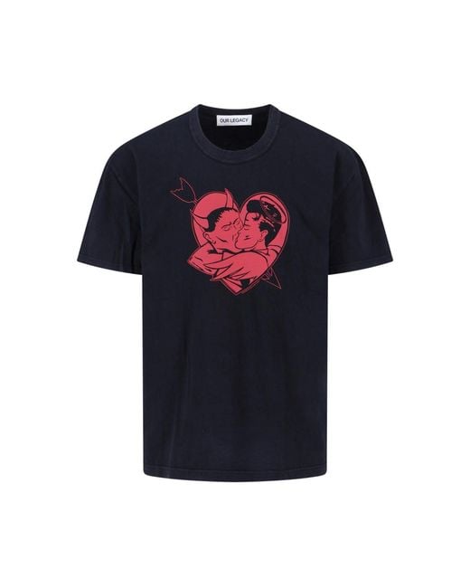 Our Legacy Blue Love Story T-Shirt for men