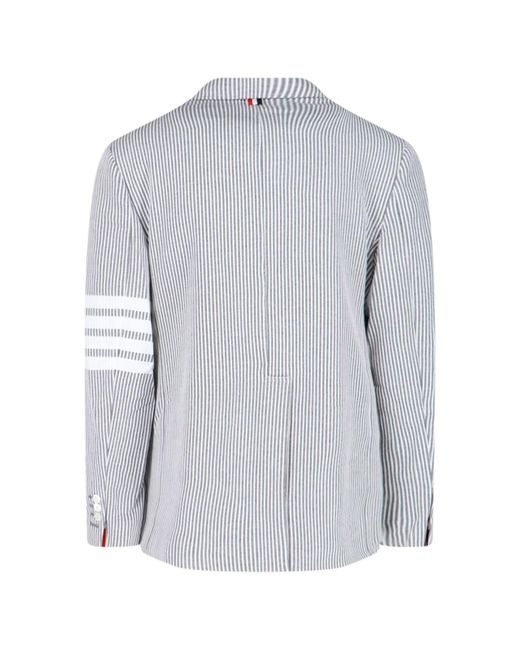Thom Browne Gray Knitted Blazer for men