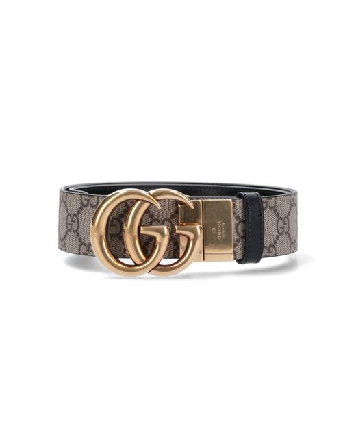 Cintura Reversibile "Gg Marmont" di Gucci in White