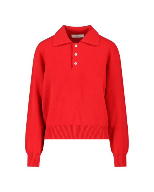 DUNST Red Wool Blend Sweater