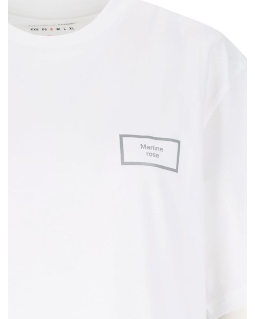 T-Shirt Logo di Martine Rose in White