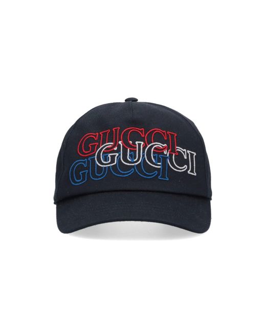 Gucci Blue Logo Baseball Cap for men
