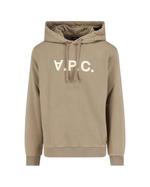 A.P.C. Natural Logo Hoodie for men