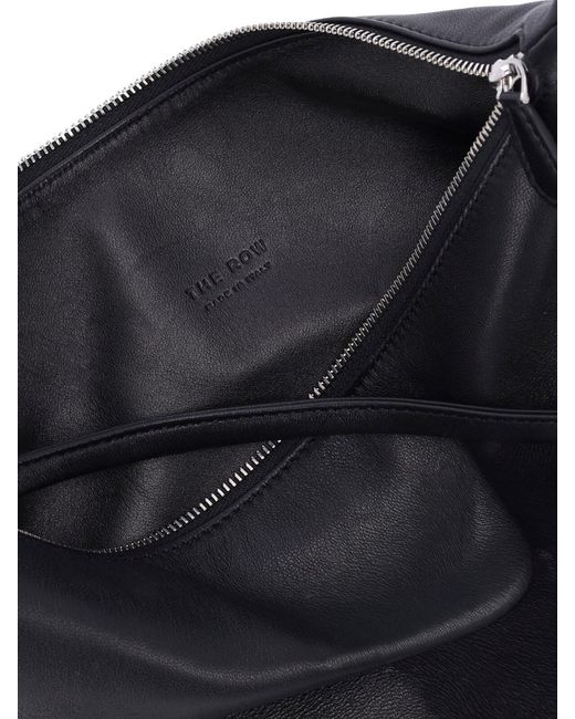 The Row Black 'Izzy Small' Shoulder Bag With Top Zip Closure