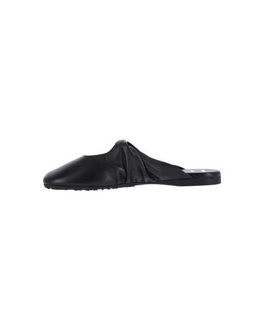 Loewe Black Mules “Pebble”