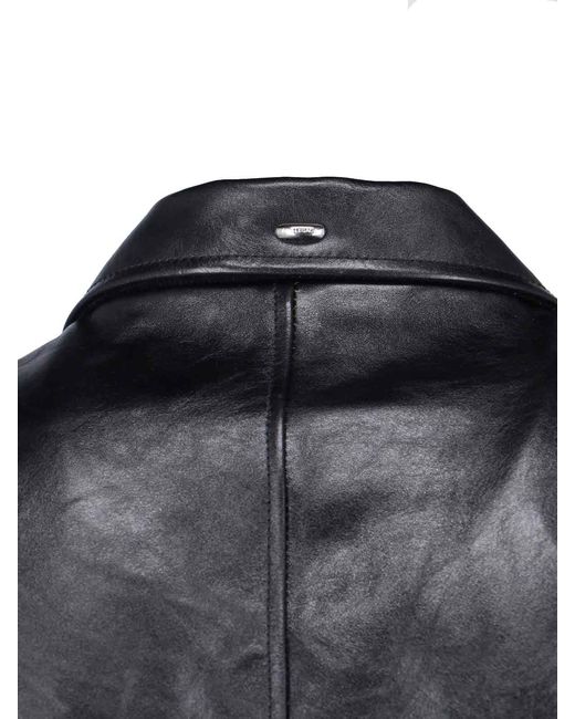 Our Legacy Black 100% Cow Leather Jacket for men
