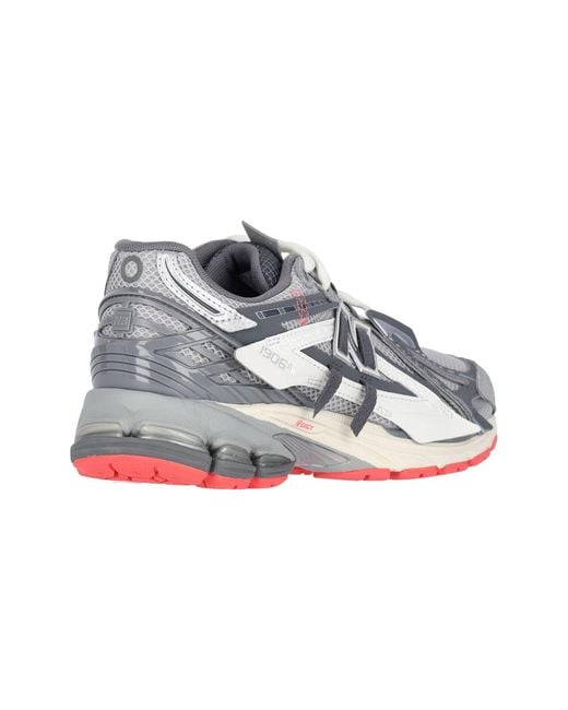 New Balance Gray Mesh Sneakers